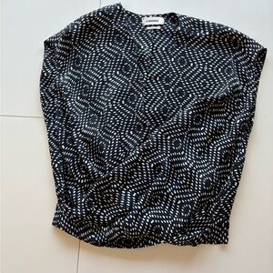 L'AGENCE Black and White Patterned Top